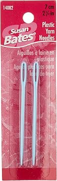 Susan Bates 14082 2-Pack Plastic Yarn Knitting Needle, 2-3/4-Inch