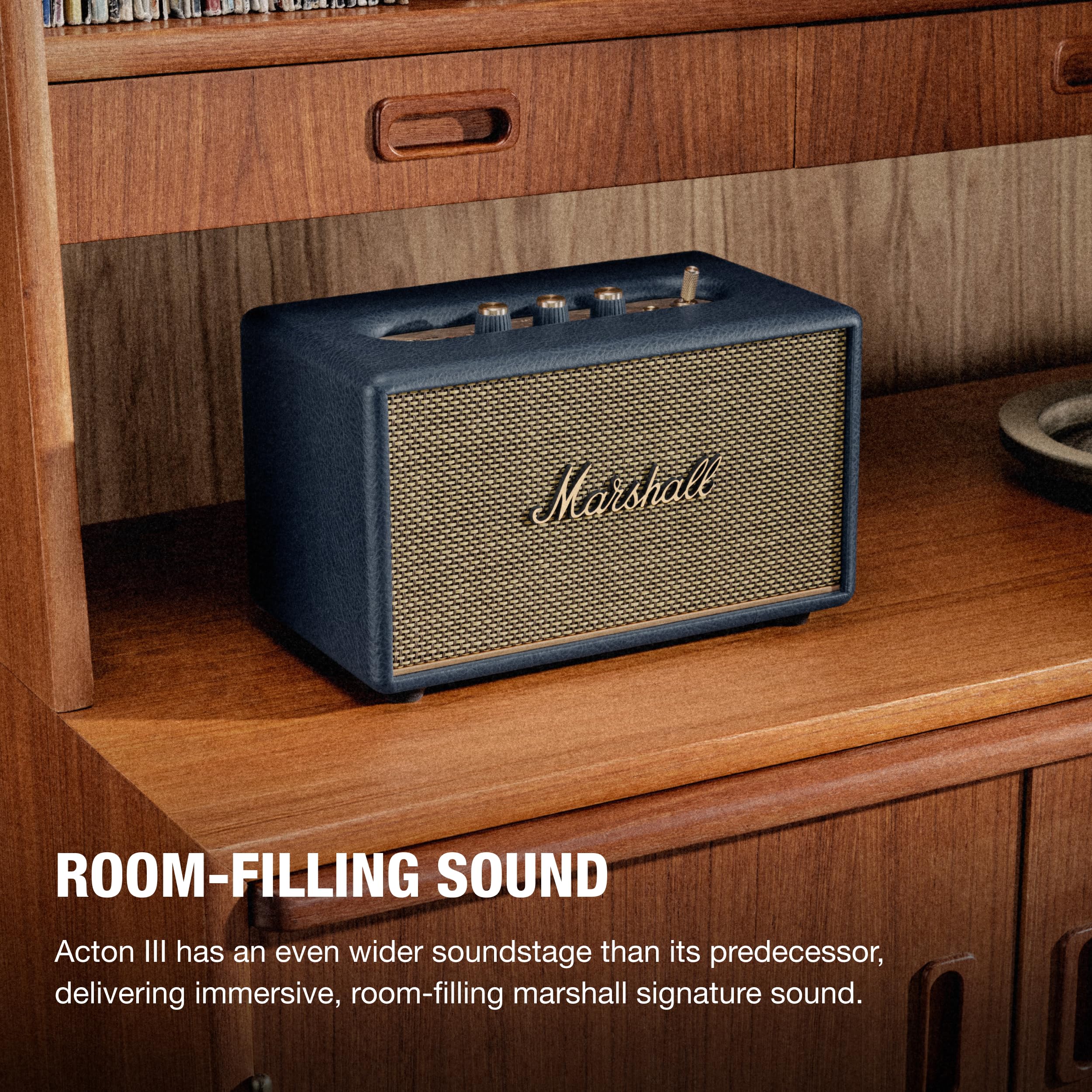 Marshall　Acton III Marshall Acton III Bluetooth Speaker - Midnight Blue : Amazon.com