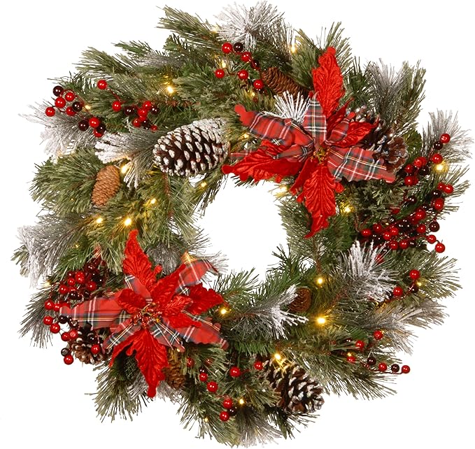 National Tree Company PreLit Artificial Christmas Wreath