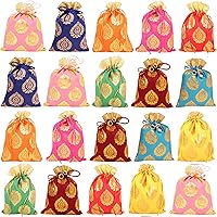 Vista 41 de Touchstone Preciosas bolsas de envoltura de regalos reutilizables, ecológicas, grandes con cordón, estampado de hojas de ficus para cumpleaños