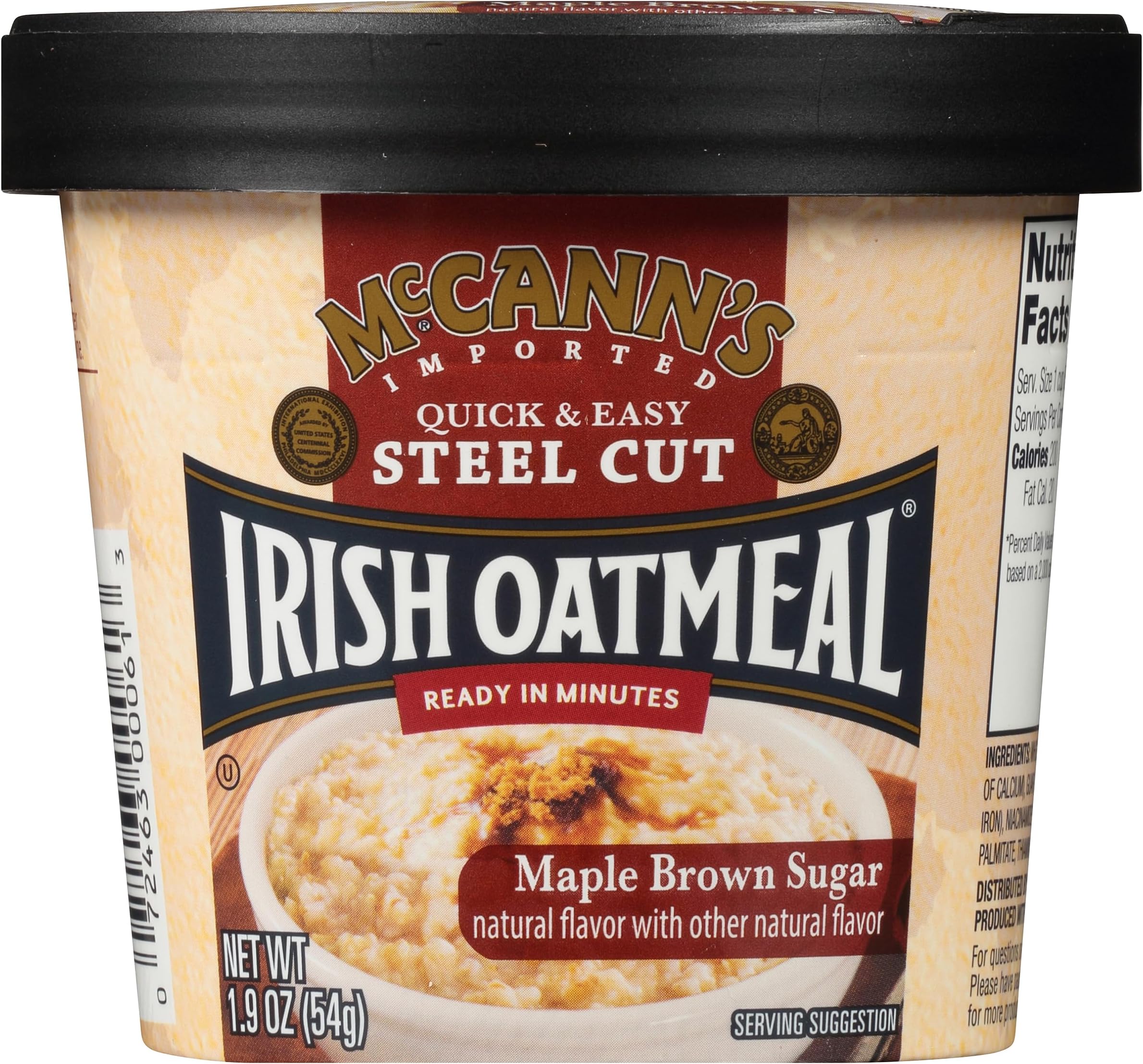 Instant Oatmeal Cup, Maple Brown Sugar, 1.9 Ounce (Pack of 12)