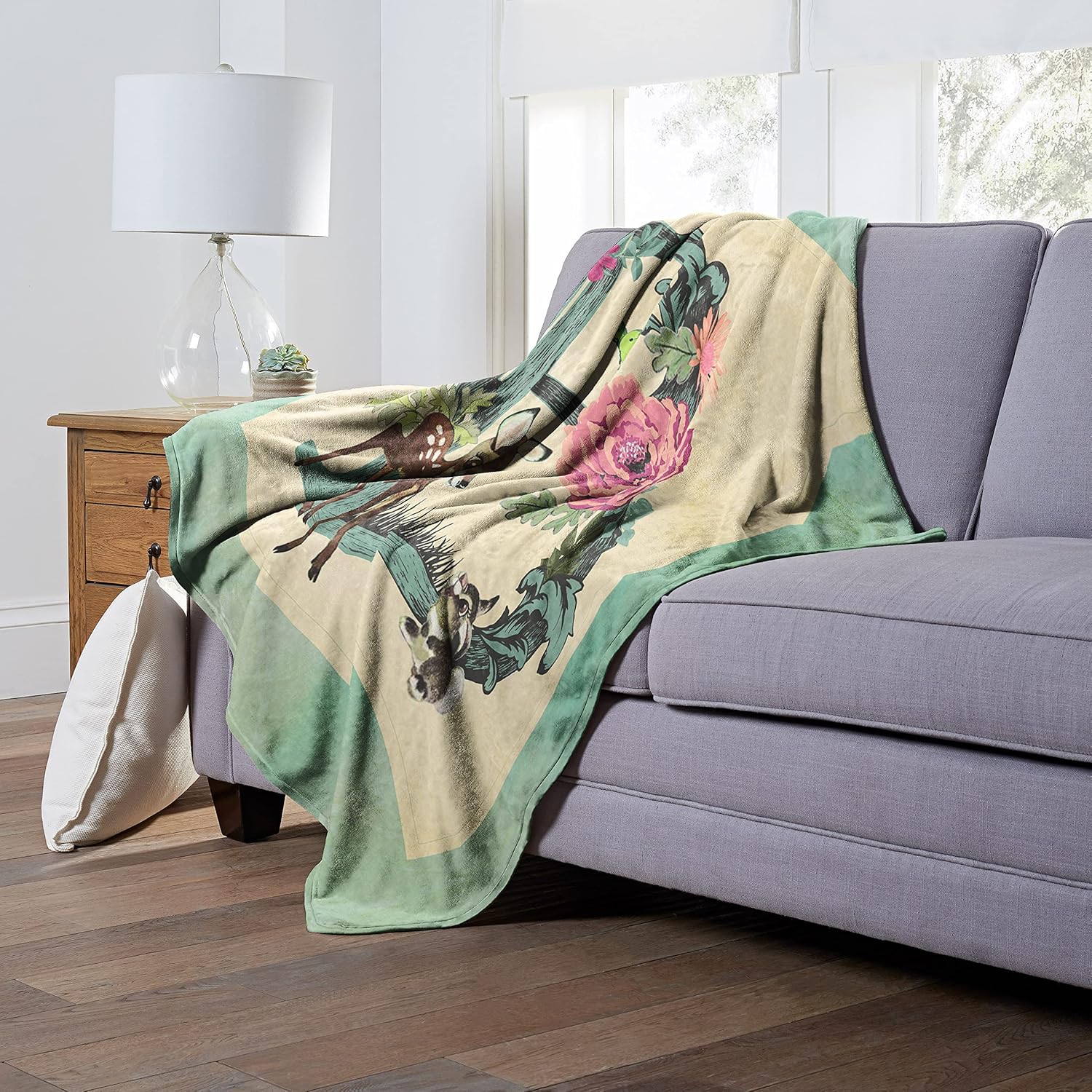 Northwest Bambi Silk Touch Throw Blanket, 50" x 60", B is for Bambi