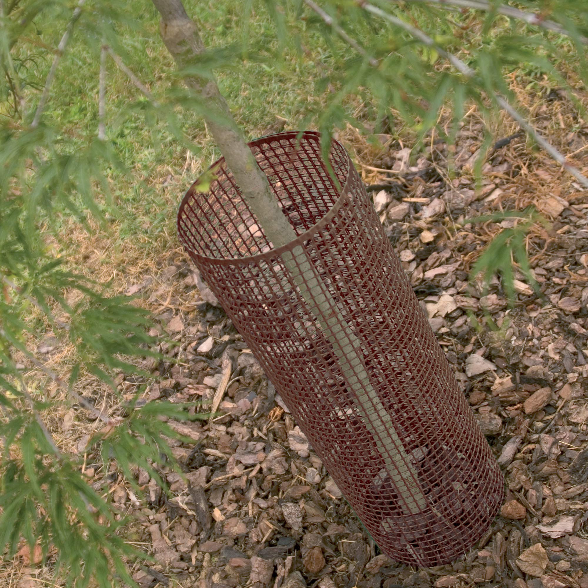 TENAX Quadra 10 brązowa siatka plastikowa 0,50x5 m, wielofunkcyjna siatka ochronna na balkony, tarasy, bramy i ogrodzenia