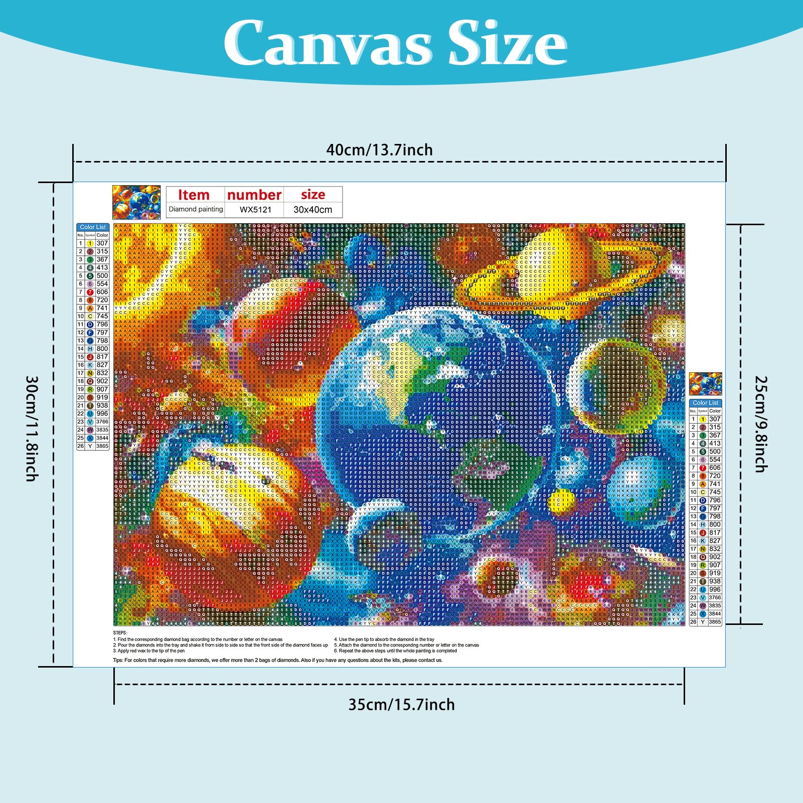 YSCOLOR Diamond Painting Trapano Diamante Pieno Ricamo