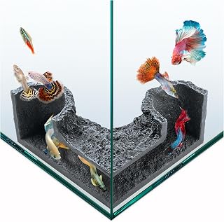 FISHNOSH Corner Aquarium Cave