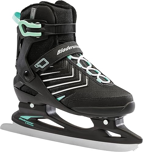 Bladerunner Ice by Rollerblade Igniter XT - Patines de hielo para mujer, color negro y verde de invierno, patines de hielo