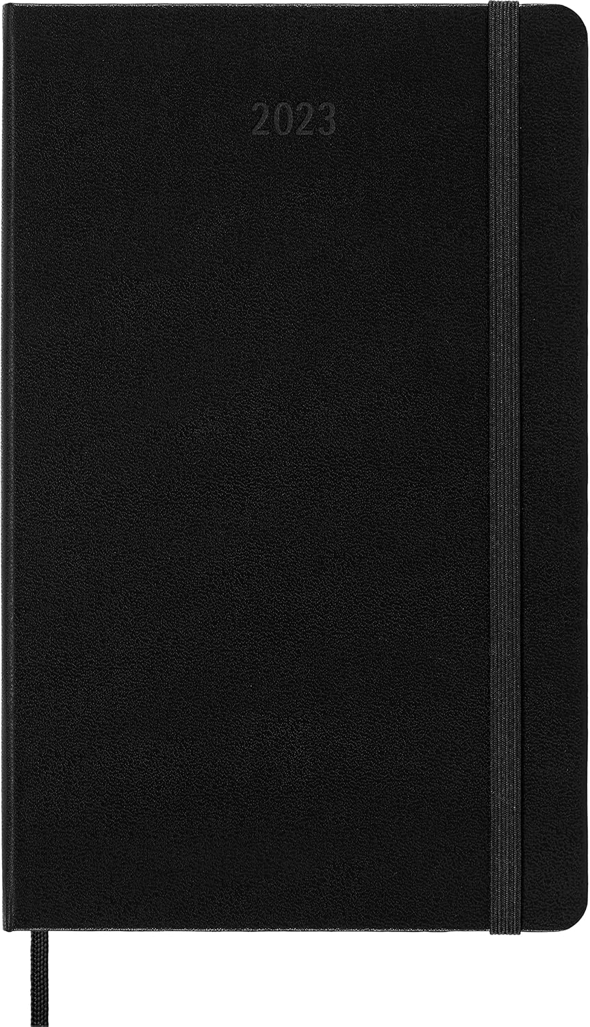 Moleskine Classic 12 Month 2023 Monthly Planner, Hard Cover, Large (5" x 8.25"), Black
