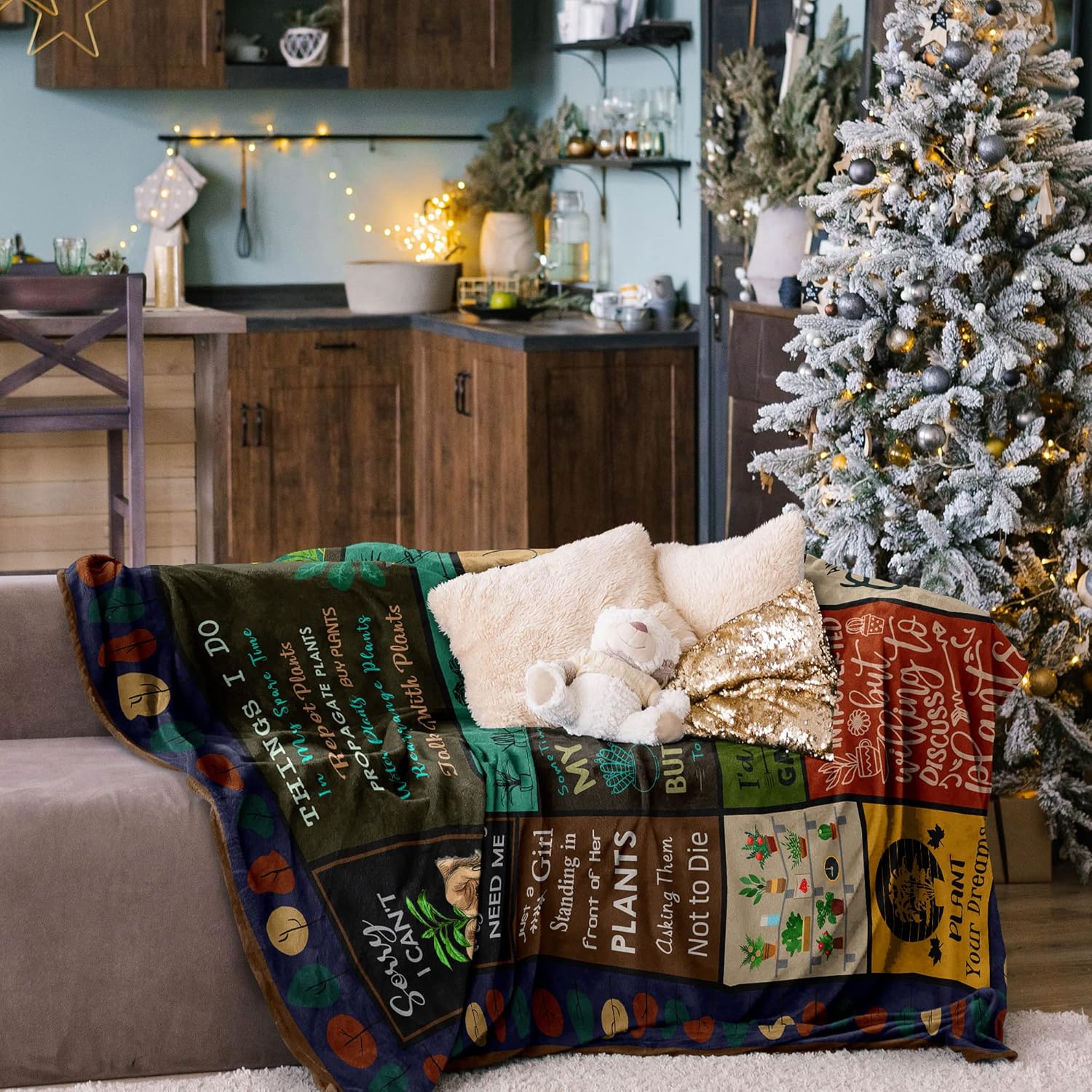 Ryubein Gardening Gifts for Women, Plant Gifts Blanket