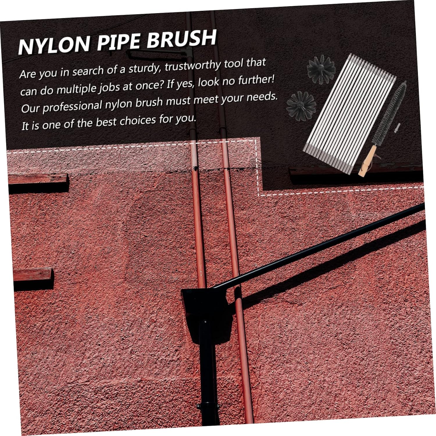 Cabilock Flexible Chimney Cleaning Brush with Rods for Dryer Vents Ducts and Fireplaces High-Temperature Resistant Lint Remover Tools