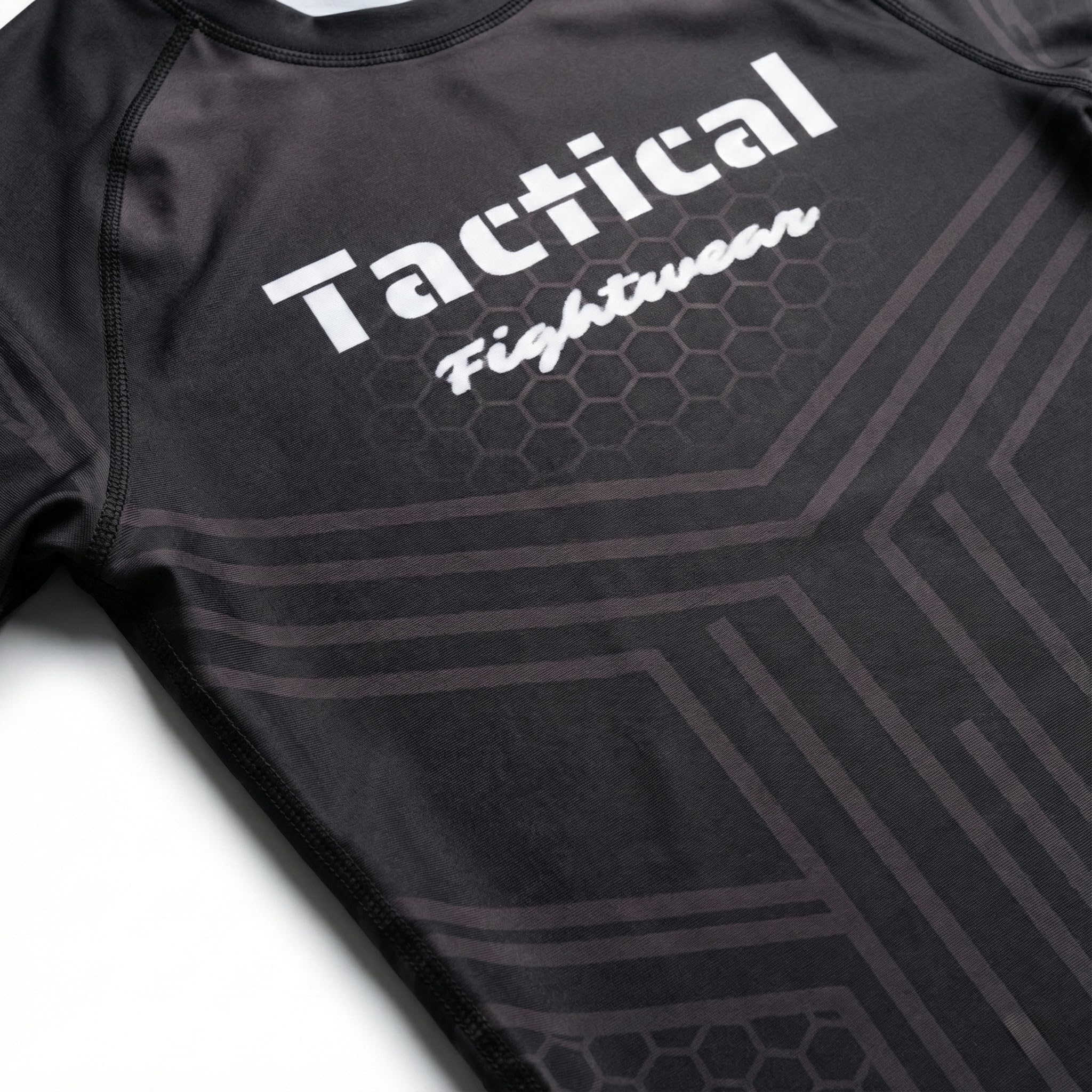 Tactical Fightwear Rashguard T-Shirt – Kompressionsshirt für MMA, BJJ, Grappling & Kickboxen, Atmungsaktiv & Rutschfest, Enge Passform