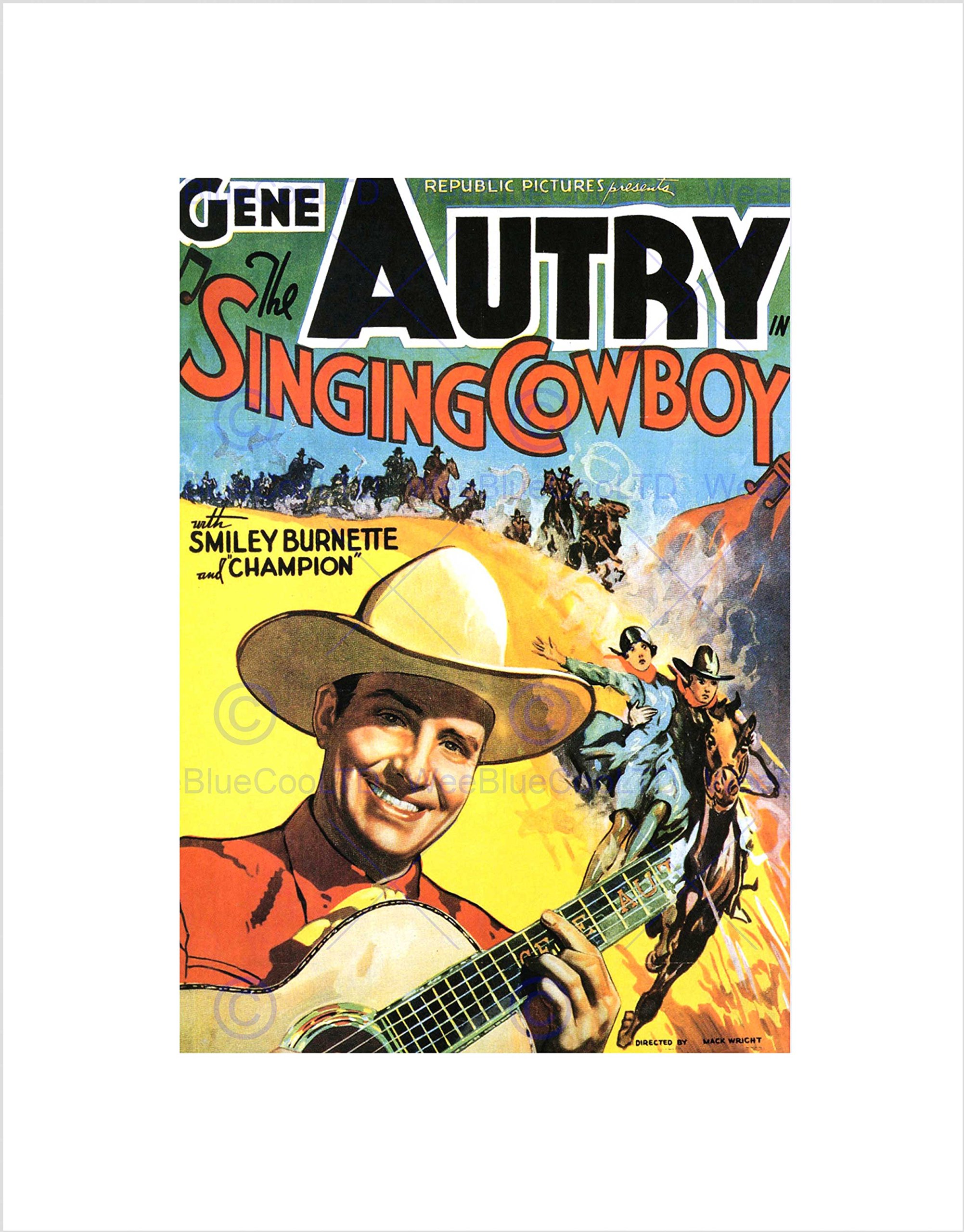 Wee Blue Coo Film Movie Singing Cowboy Gene Autry West Wall Art Print