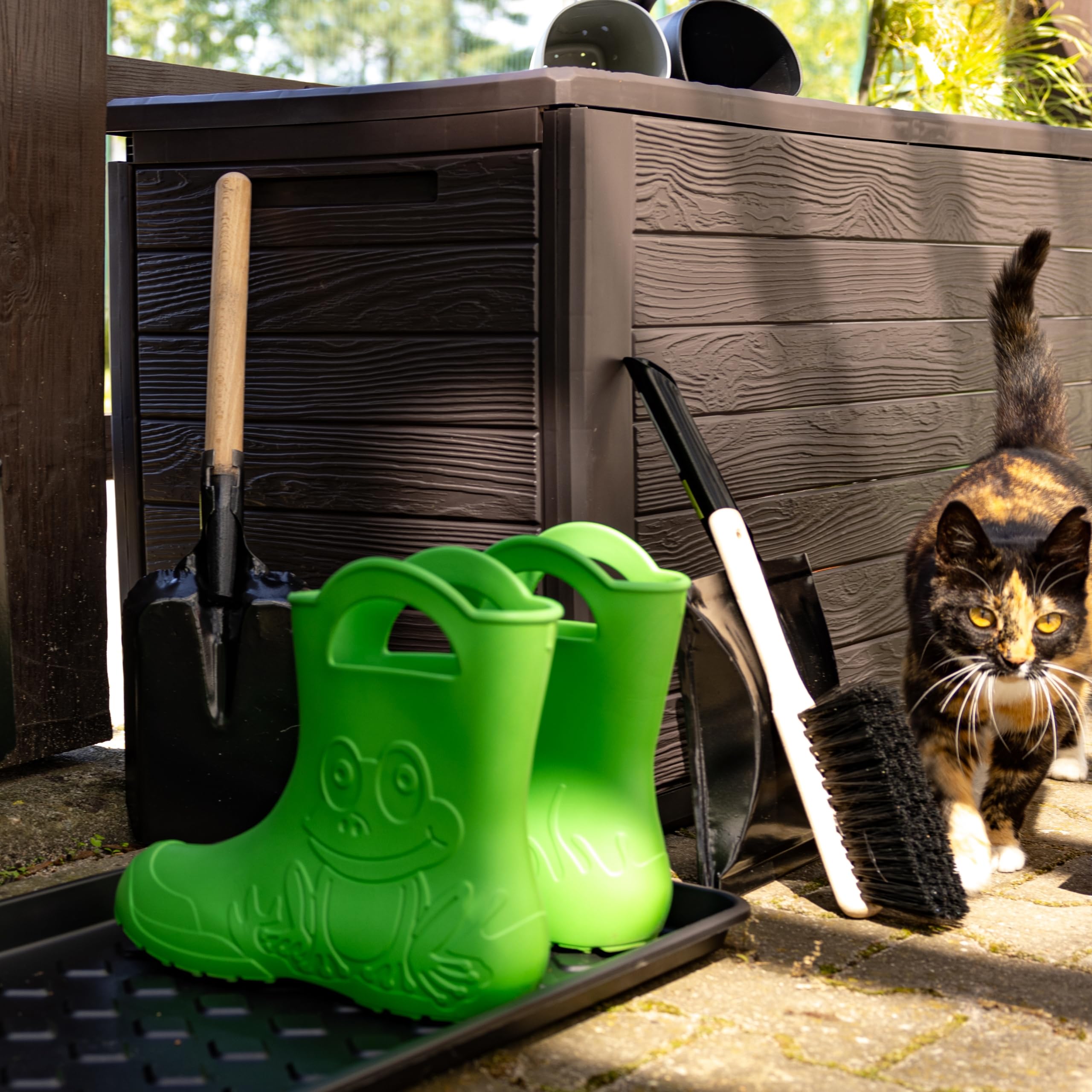 Box Portacuscini KESSER Da 290 Litri - Con Ruote, Per Giardino E Terrazza, Colore Antracite - Foto 2