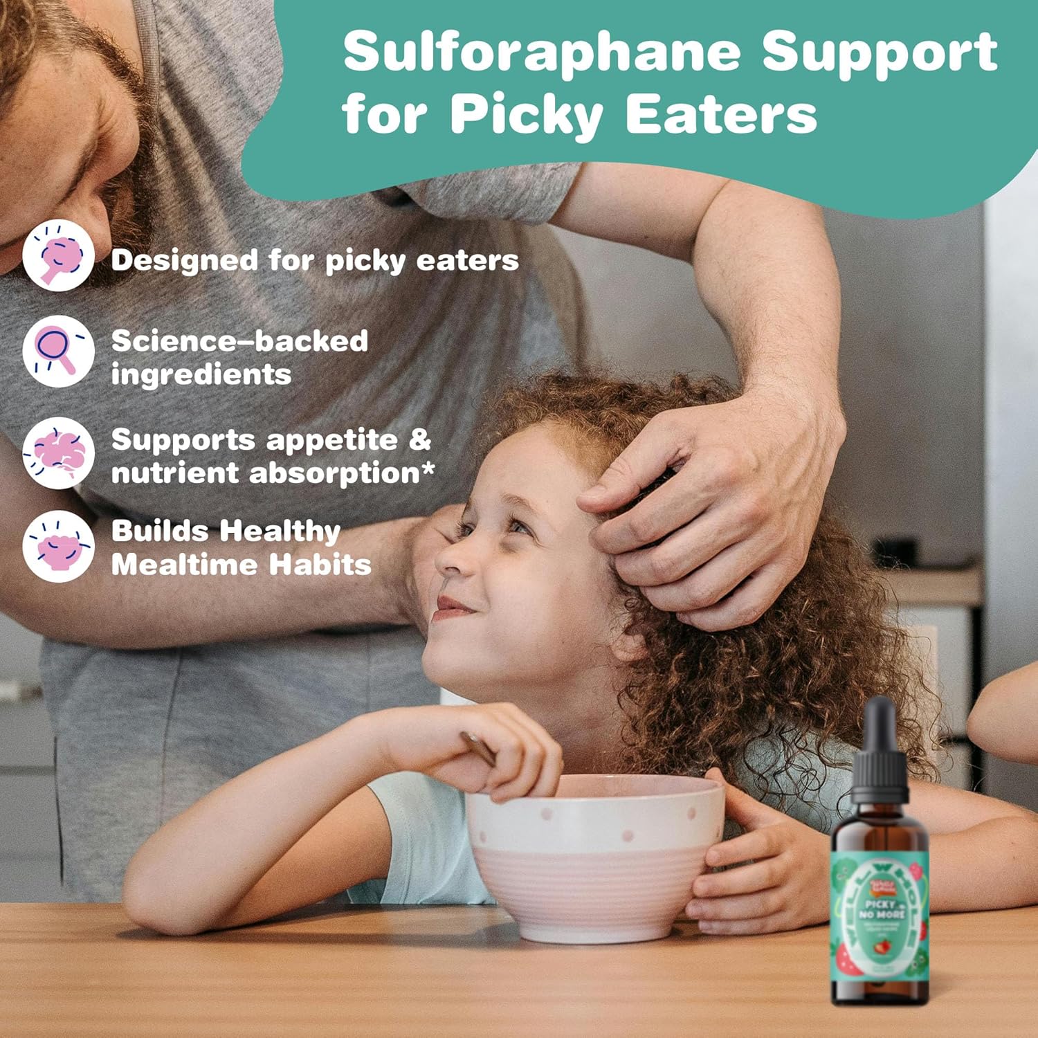 Well&Whole L-Lysine Gummies 1000mg and Sulforaphane Supplement from Broccoli Sprouts for Kids