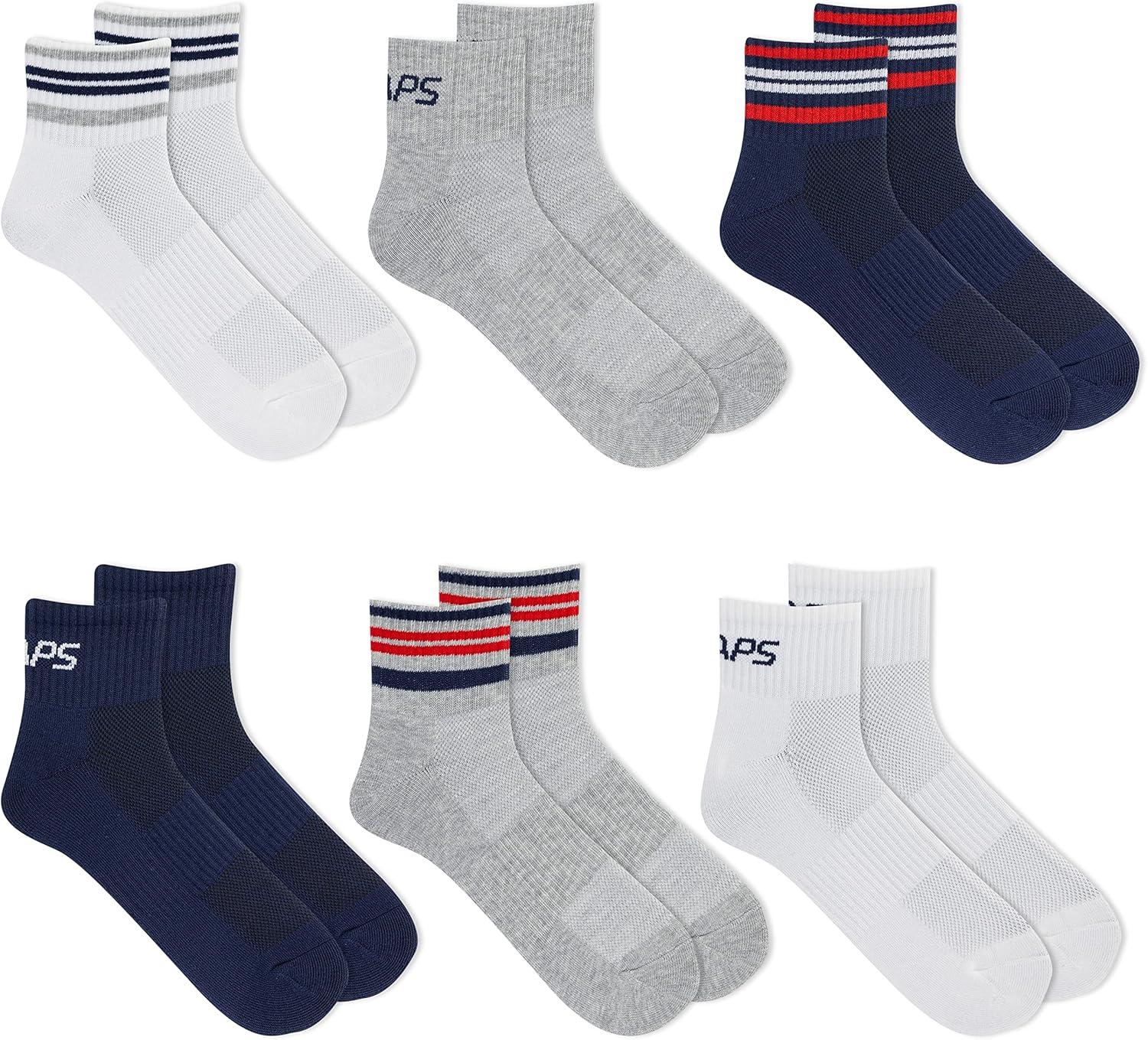 Chaps Men's Sport Cushioned Athletic Socks (6-Pack)
