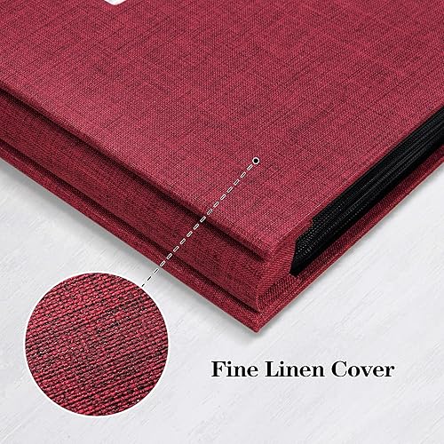 Miniatura 10 de Mublalbum Álbum de fotos pequeño de 4 x 6 pulgadas, 200 fotos, cubierta de lino, libro de fotos con bolsillos horizontales para boda, aniversario