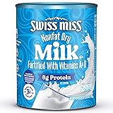 Swiss Miss Shelf Stable Nonfat Dry Powdered Milk, Hot Cocoa Bar Supplies, 45.43 oz. Canister – Fortified with Vitamins A and D, Excellent Source of Calcium Powdered 45.4 Ounce (Pack of 1)