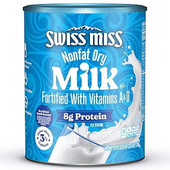 Swiss Miss Nonfat Dry Milk with Vitamins A & D, Makes 3 Gallons, 45.43 oz.