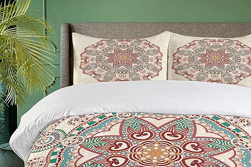 Miniatura 367 de Ambesonne Juego de funda de edredón de brújula, ilustración de mapa del mundo, marinero marítimo, equipo de vida monocromático, juego de ropa