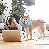 Vista 7 de Big Ant Collar inflable protector para perros y gatos, cono suave para perros después de la cirugía, collar de dona para cuello de perro, collar