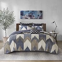Vista 21 de INK+IVY - Juego de edredón tamaño queen, cómodo edredón de algodón, para todas las estaciones, juego de edredón ligero para cama queen con 2 fundas