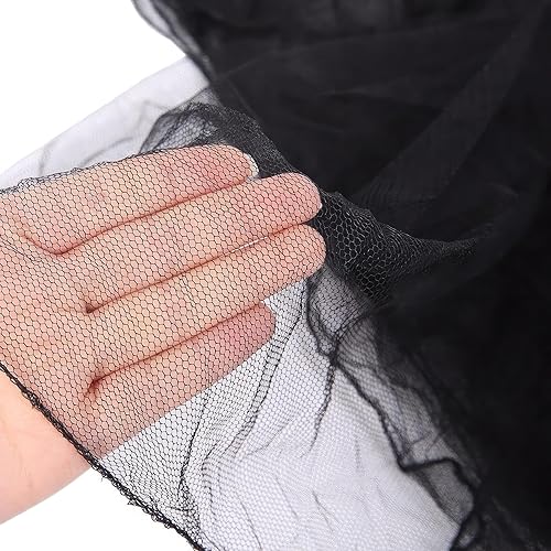 Miniatura 6 de Mosquitera negra para bricolaje, red de 10 x 30 pies, cubierta de insectos para jardín, patio, exterior y ventanas, varios tamaños en negro, blanco
