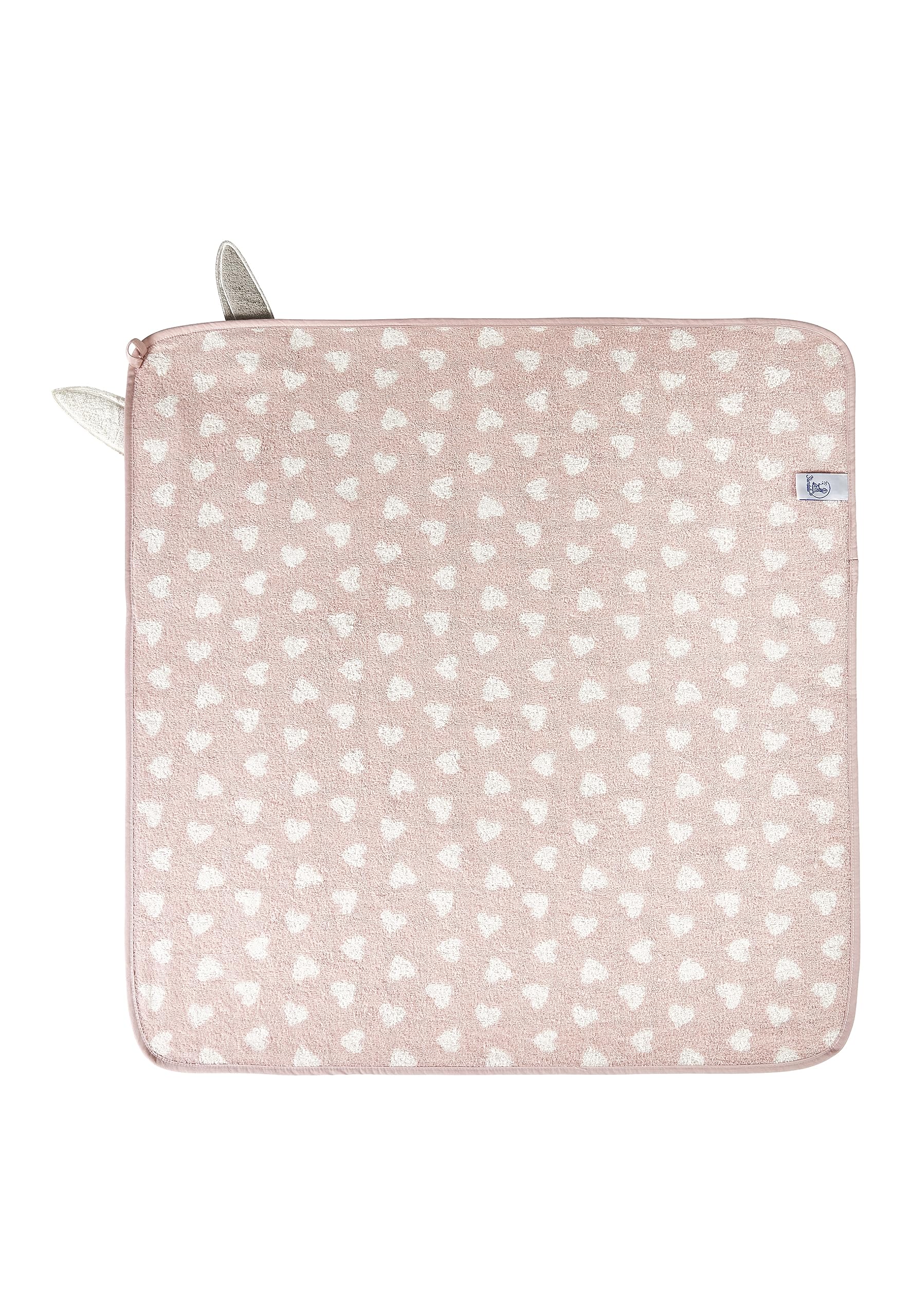 Sterntaler Serviette de Bain à Capuche 80 x 80 cm Motif tête d'âne et Oreilles attachées Rose