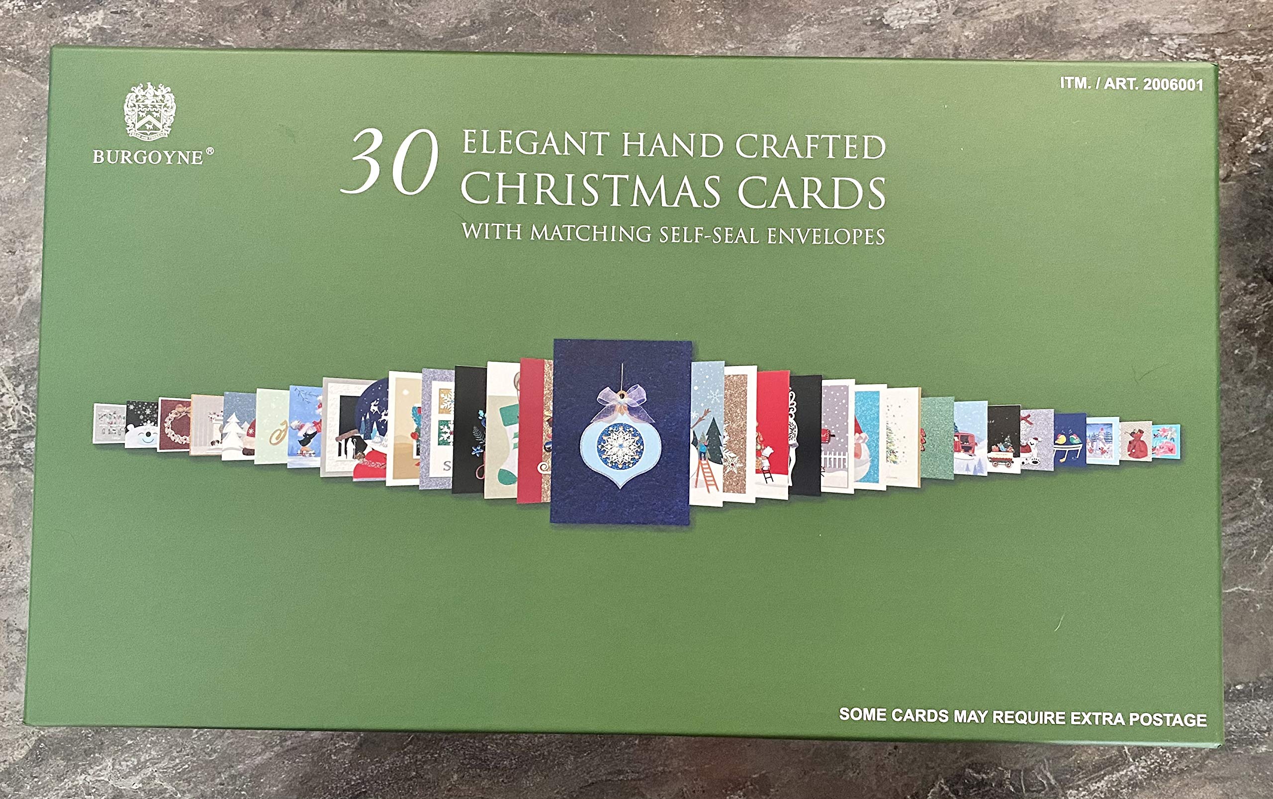 Handmade Christmas Cards 25 Count by Burgoyne