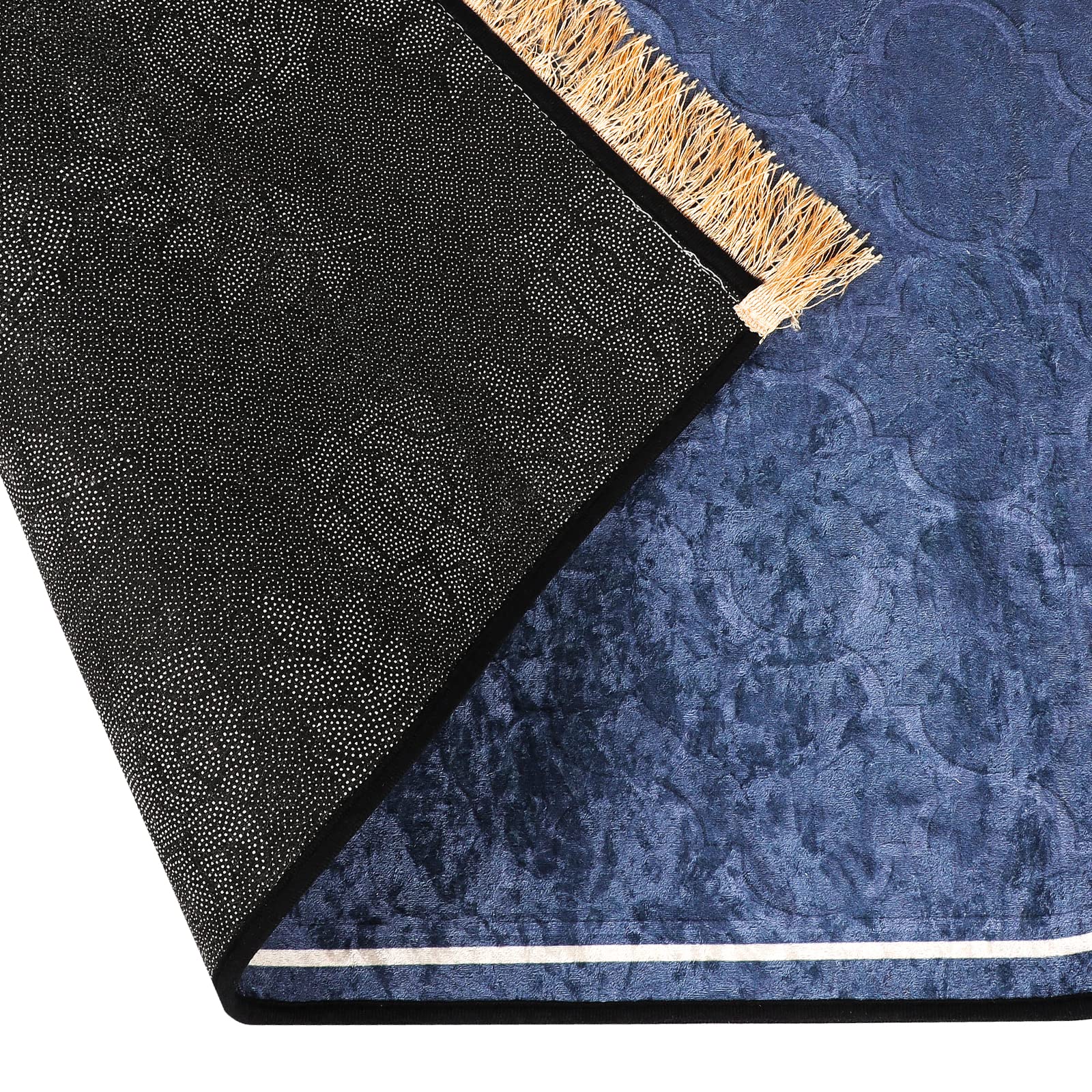 Tapis de prière islamique doux et épais en flanelle portable pour cadeaux musulmans du Ramadan Aïd