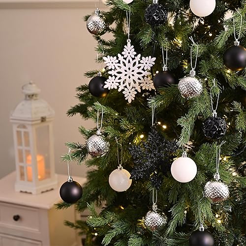 Miniatura 188 de Valery Madelyn Juego de adornos decorativos para árbol de Navidad para otoño, Halloween, 50 unidades de 2.36 pulgadas, rojo, verde y dorado