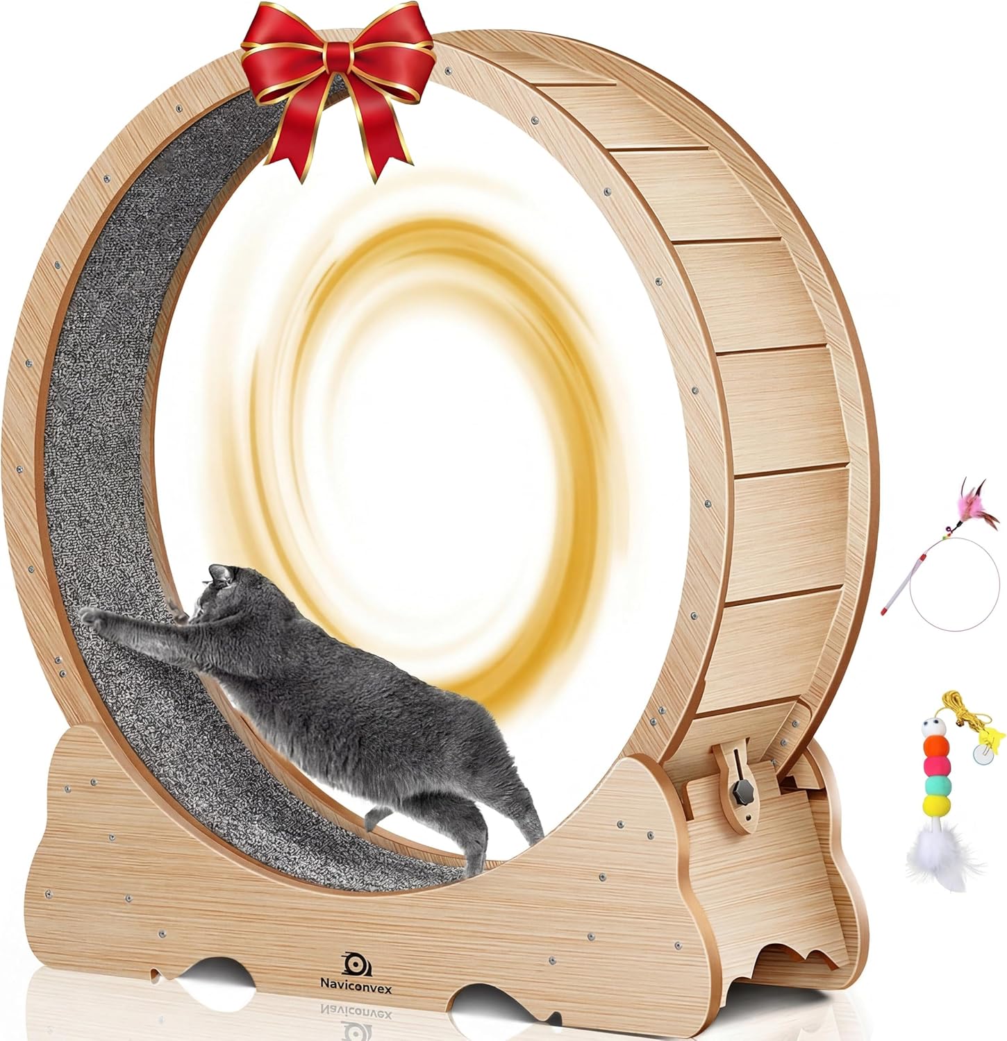 Cat Wheel, 48" XL Large Cats Exercise Running Wheel, Cat Treadmill for Indoor Cats