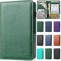 Vista 19 de EcoVision Libro de Servidor para Mesera, Organizador de Cuero para Mesero con Bolsillo con Cremallera, Libreta para Personal de Restaurante