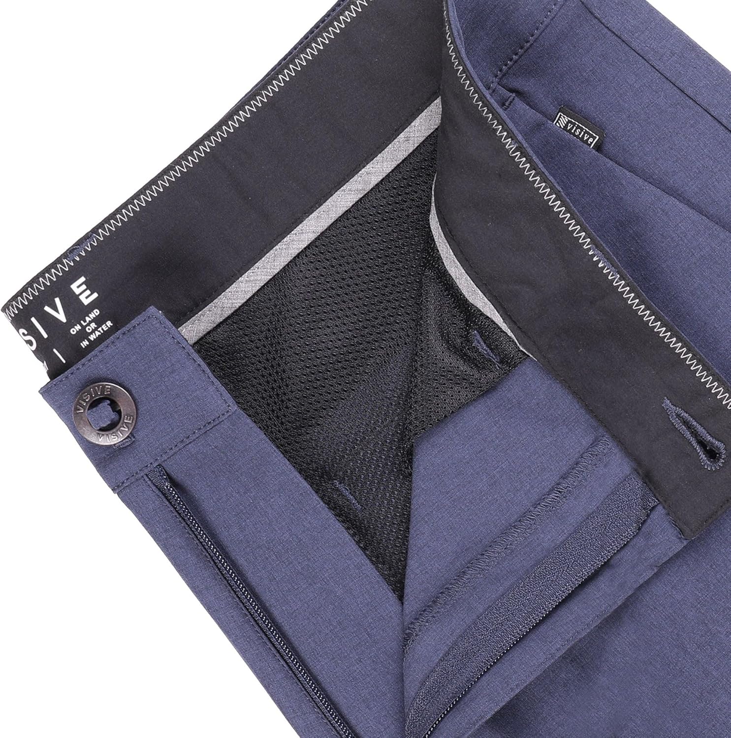 Visive Boys Hybrid Golf Shorts, Blue, Size 22-30, Modern Classic Fit, Quick Dry, 2 Pockets - Image 2