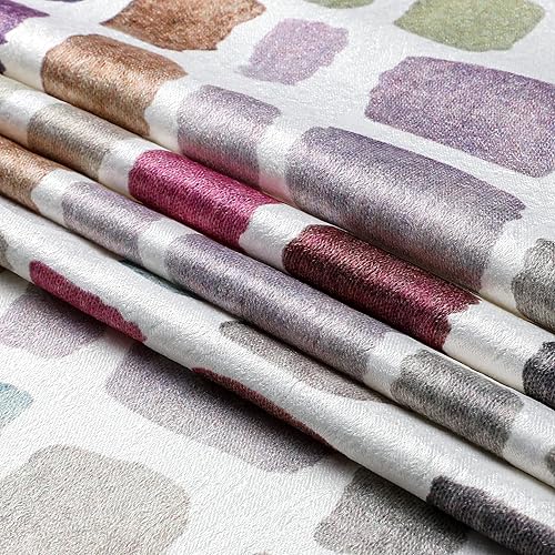 Miniatura 5 de Regal Home Collections Brushstroke - Cortina de ducha de 70 pulgadas de ancho x 72 pulgadas de largo tela pesada repelente al agua para baño cortina