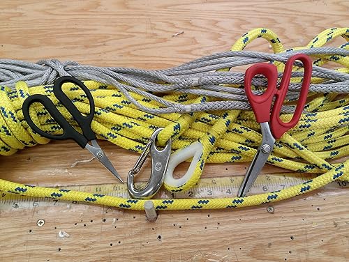 Miniatura 2 de Ascend Tools Tijeras de acero al carbono de 8 pulgadas - Kevlar, Dyneema, Vectran, Spectra, Technora, Nomex, Innegra, Dacron, fibra de vidrio, fibra