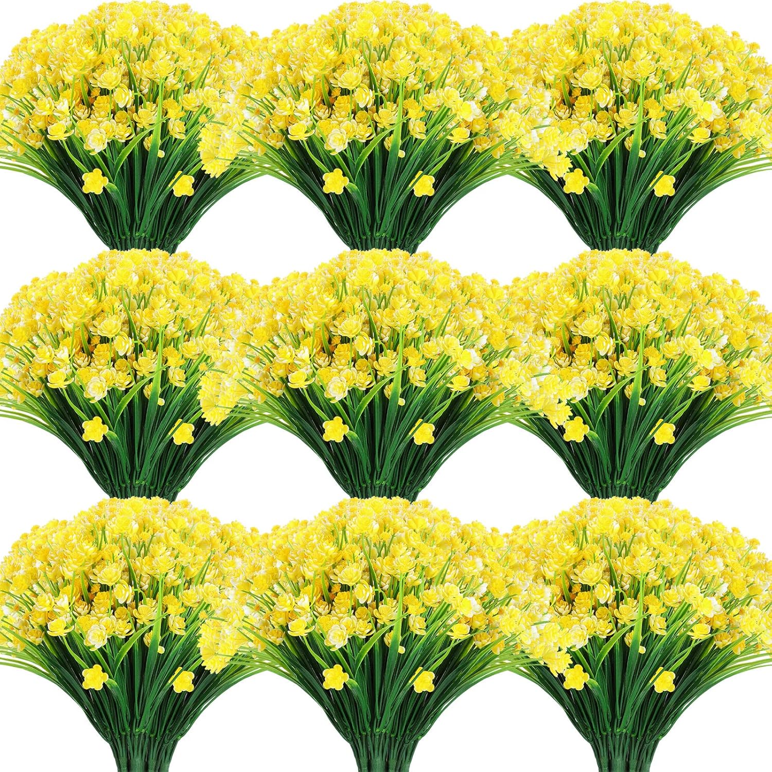 Hoteam 40 Bundles Outdoor Artificial Flowers Plants Uv