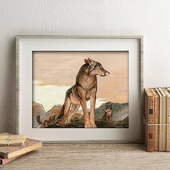 Amazon.com: Lone Wolf Art Print - Mountain Landscape Art