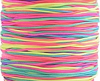 Vista 42 de KONMAY 1 rollo de cuerda de nailon para hacer pulseras de 150 yardas, trenzado de nailon Shamballa Macramé/cordón de cuentas de 0.4mm, cordón