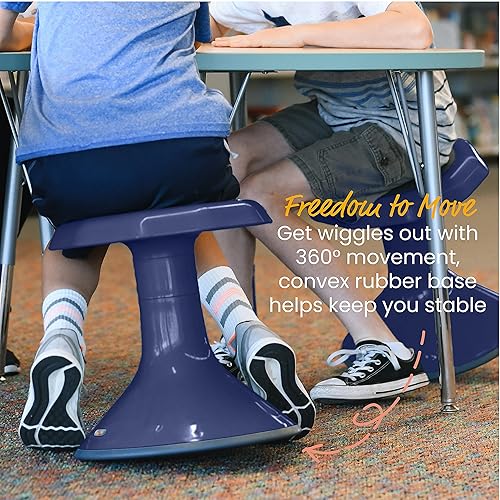 Miniatura 13 de ECR4Kids - Taburete oscilante activo ACE para niños y adultos, aula flexible y asientos en el hogar Verde,Berenjena,Verde (Grassy