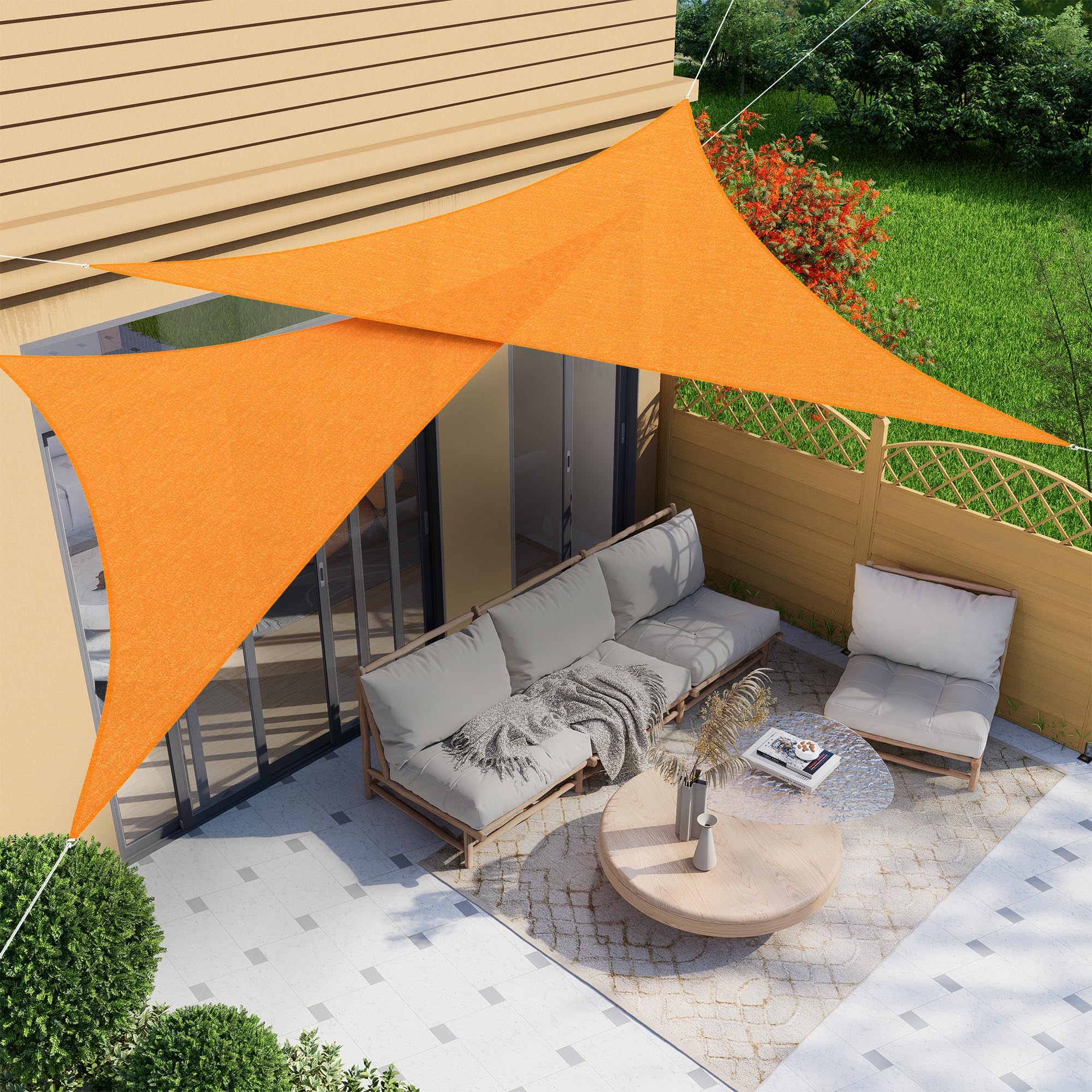SONGMICS Sonnensegel 3 X 4 M, Sonnenschutz Aus HDPE Produktbild-Vorschau 6