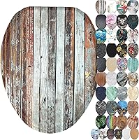 Vista 9 de SANILO Asiento de inodoro de madera con cierre suave [alargado] – Asiento de madera moldeada decorativo, silencioso y de cierre lento – Con fuertes