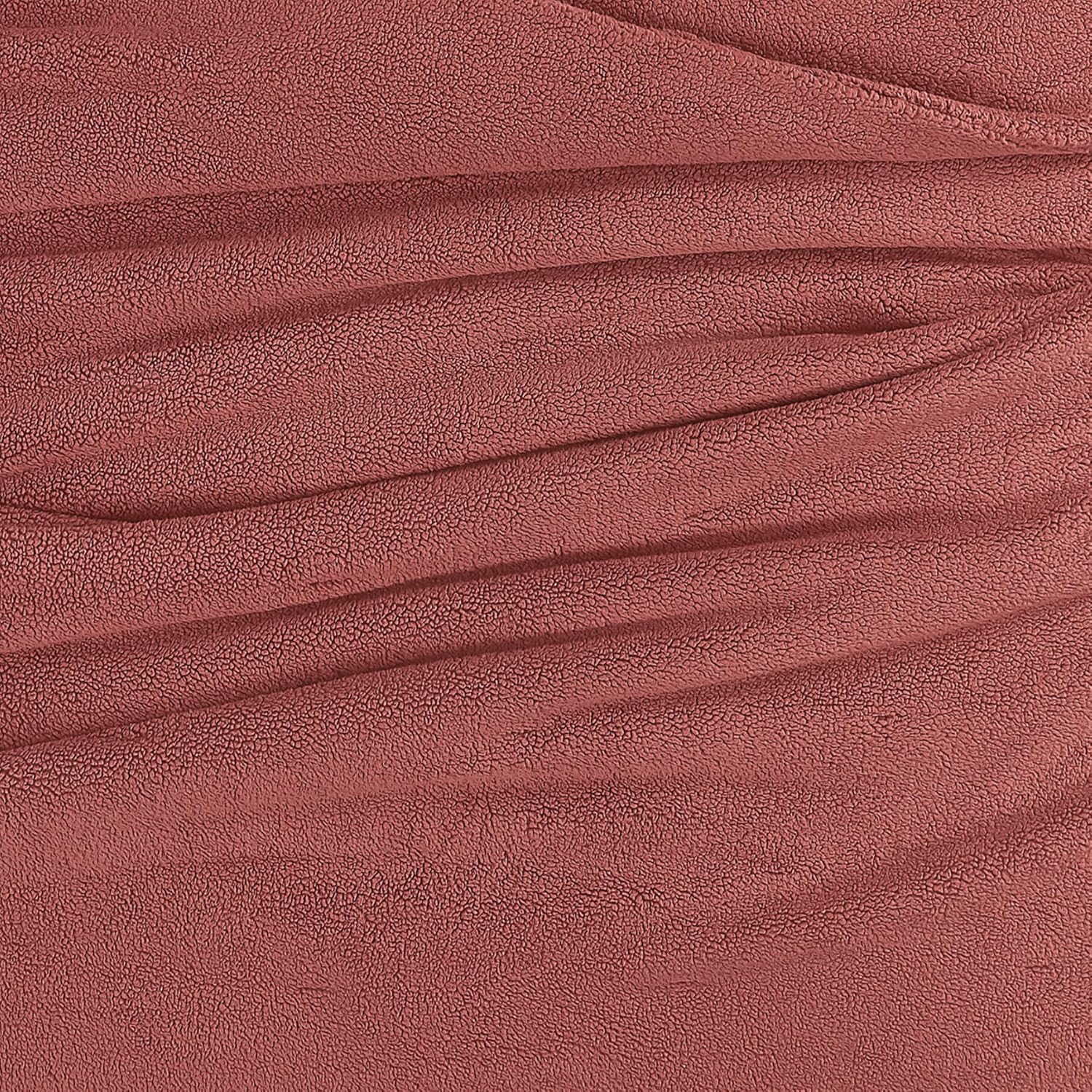 Brooklyn Loom Oversized Marshmallow Sherpa Dusty Rose 3 Piece King Comforter Set, Solid Color Themed, Oeko-TEX Certified Confidence