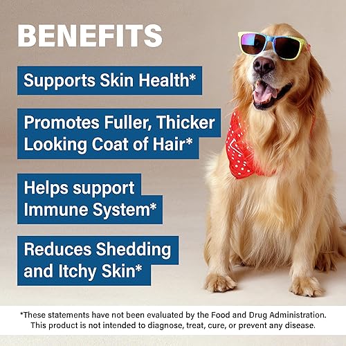 Miniatura 2 de PawMedica Omega 3 para perros, suplemento para piel y pelaje de perro con aceite de pescado Love ayuda con la piel seca del perro, Omega 3 6 9