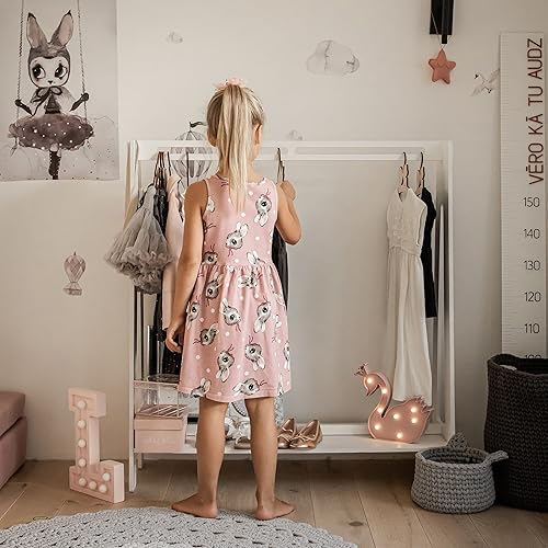 Miniatura 9 de Sweet Home from wood Armario infantil  Perchero de madera con riel colgante y estante de exhibición para niños  Muebles de tocador DIY (blanco)