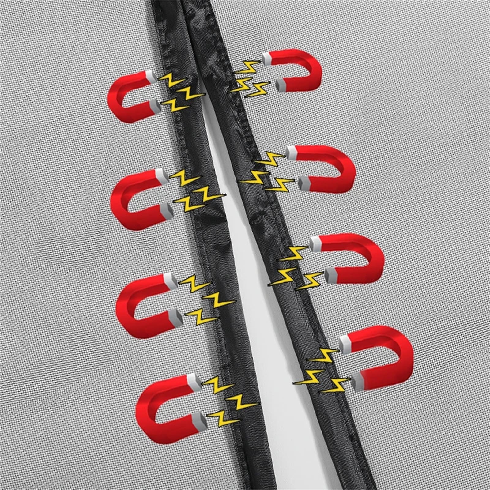Fenêtres anti-moustiques magnétiques, Moustiquaire magnétique porte moustiquaire rideau fermeture automatique maille Invisible noir multitaille(Black Width 140cm,Height 250cm)