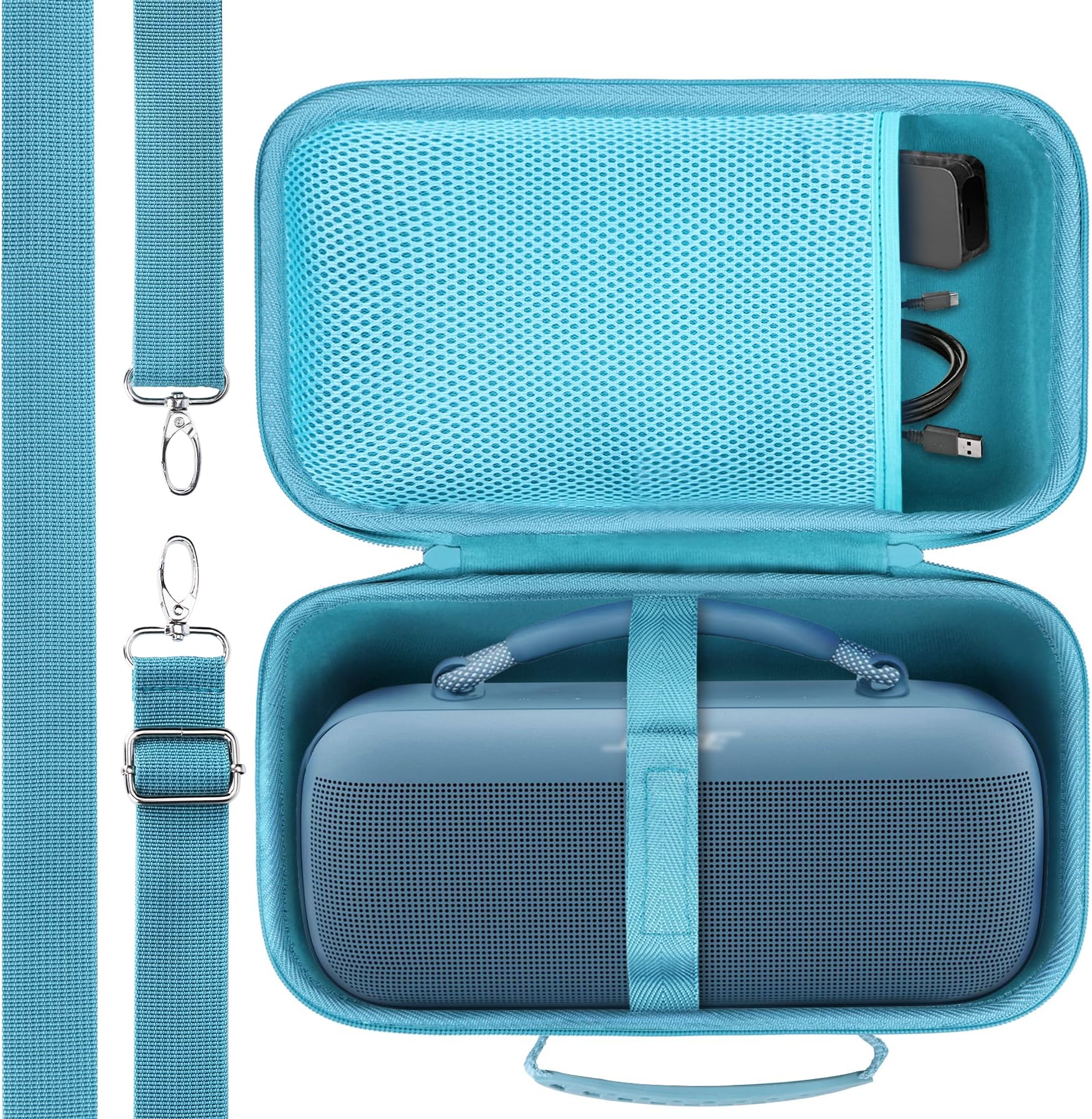 Lebakort Hard Case Compatible with Bose SoundLink Max Portable Speaker, Stone Blue Case