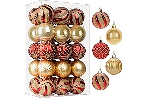SHareconn 30ct 2.36 Inch Christmas Tree Ornaments
