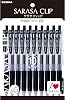 Zebra Sarasa Clip P-JJ15-BK10 Gel Ballpoint Pen, 0.5, Black, 10 Pieces
