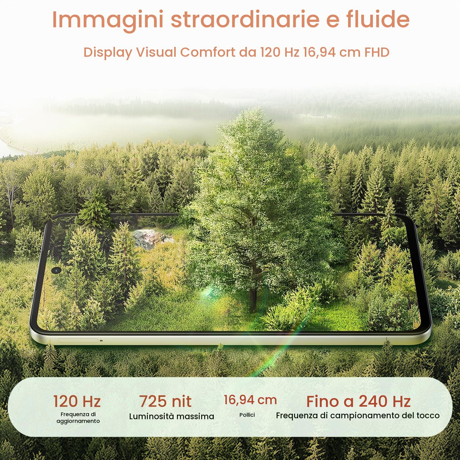 realme P3 Lite Smartphone 8+256GB, White | Batteria 6000mAh, Display 6,67 pollici, 120Hz, Fotocamera AI 50MP, Potente Processore Octa-core, Protezione ArmorShell