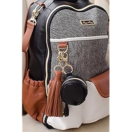 Itzy Ritzy Pacifier Holder Case with Clip - Pacifier Case Includes Clasp to Easily Attach to a Diaper Bag or Purse, Measures 2.5 in Diameter and Holds 2 Pacifiers (Black)