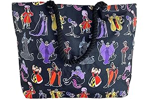 Tote Bag Princess Villains: Ursula, Evil Queen, Maleficent and Cruella de Vil
